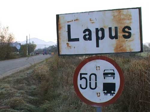 Foto semn intrare comuna Lapus